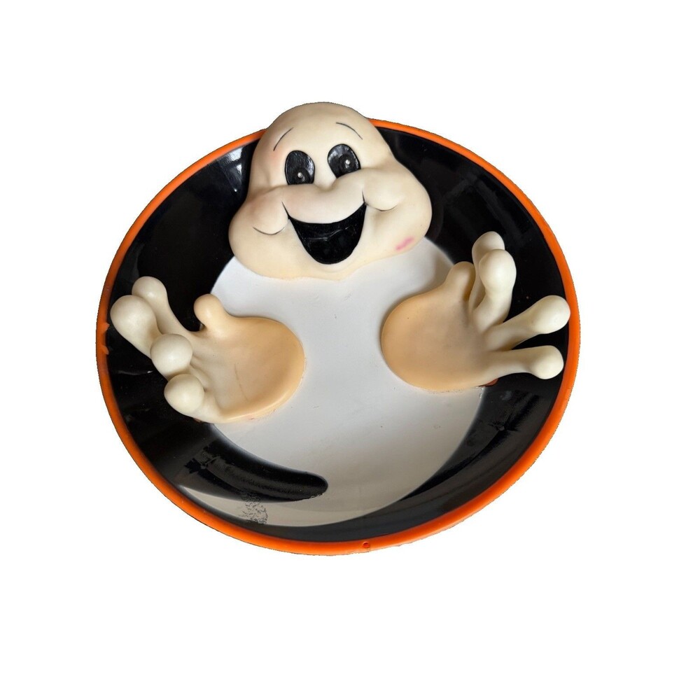 Gemmy Animated Halloween Laughing Ghost Trick or Treat Candy Bowl Works